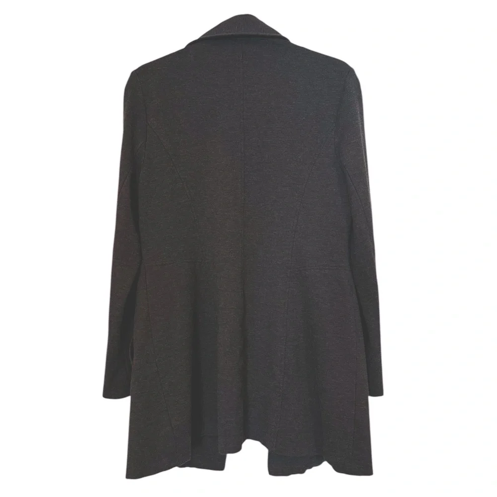 CABI style #648 Casablanca Ponte Double Breasted coat/jacket charcoal gray sz L - Picture 8 of 8